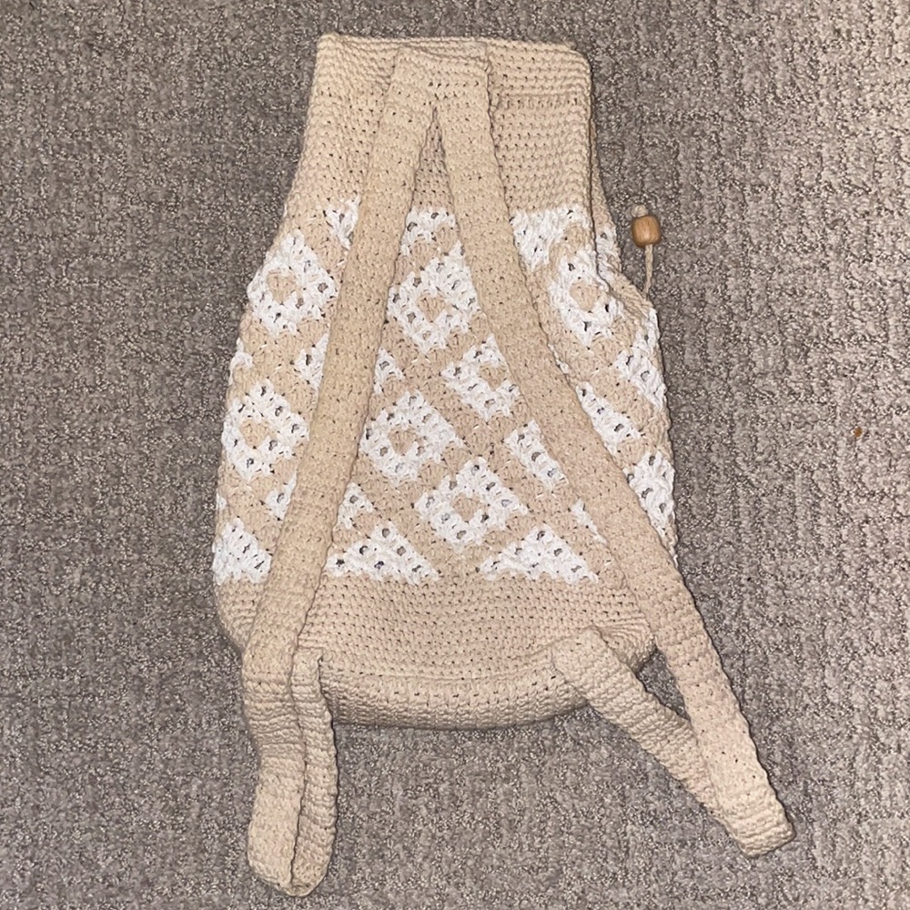 Drawstring Knit Backpack - image 2